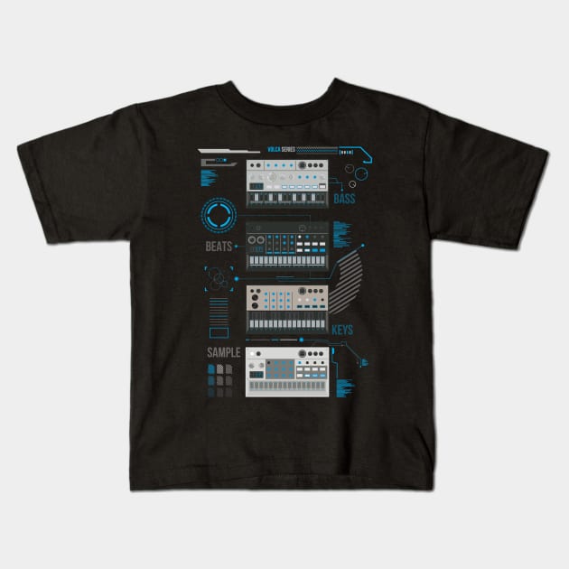 Volca Series / Blue Kids T-Shirt by Synthshirt